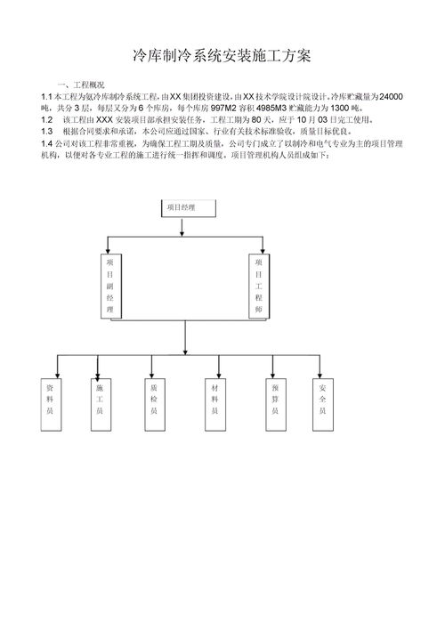 冷库制冷系统安装施工方案下载 Word模板 38 爱问文库 