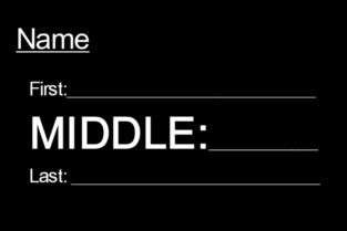 请问英文中的First name ,middle name ,last name 具体的含义,并且以例子为证明 