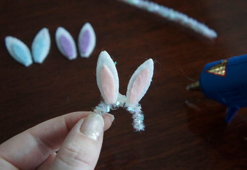 不织布做的小兔子耳朵,太可爱了 教程 