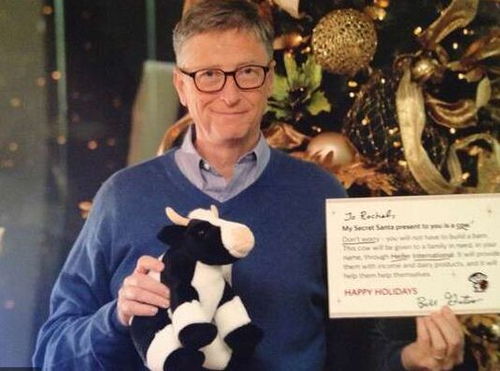别人家的圣诞礼物 比尔盖茨送 猫 ,巴菲特送1万美元股票