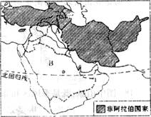 3.①点位于③点的什么方向 A.东北 B.东南 C.西北 D.正西 精英家教网 