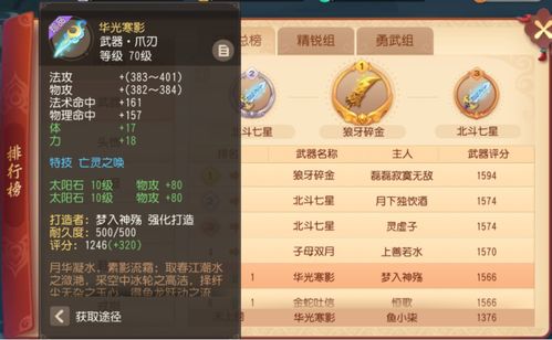 梦幻西游三维版 梦回长安神兵榜前五武器,实至名归还是虚有图表