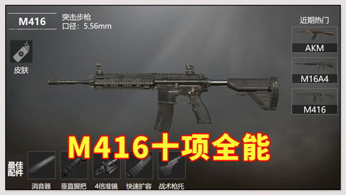 和平精英 满配后什么枪最强 M4只排第四名,榜首1V4灭队