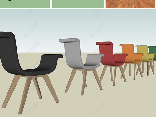 创意室内座椅坐凳凳子SU模型合集设计模型下载 