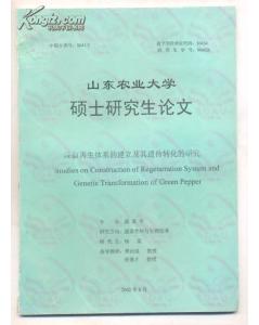 山东农业大学毕业论文封面