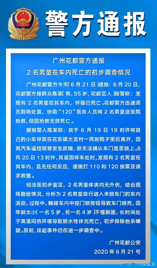 痛心 关于2名男童,警方通报详情