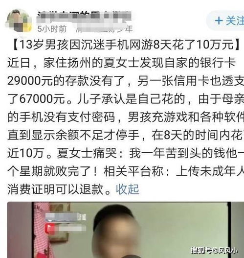 13岁男孩太 慷慨 , 虐哭 妈妈 辛苦一年,他一周就败完了