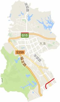 大浪街道高清电子地图,大浪街道高清谷歌电子地图 