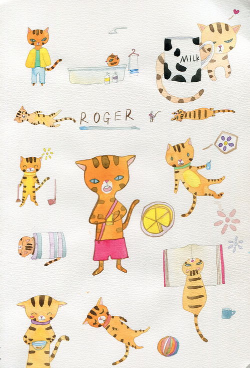 插画家园 插画家园小猫Roger 插画家园猫咪 插画家园 