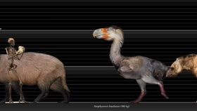 新生代已灭绝的大型肉食类哺乳动物,和人体尺寸比较 问号留给万能的B站