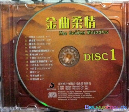 非常好听的由民歌改编的轻音乐系列 金曲柔情 2CD 1 