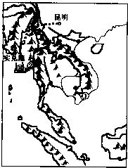 大陆板块和大洋板块碰撞时，在大陆板块处形成的地貌是    ①岛弧 ②海岸山脉 ③海沟 ④巨大的山脉