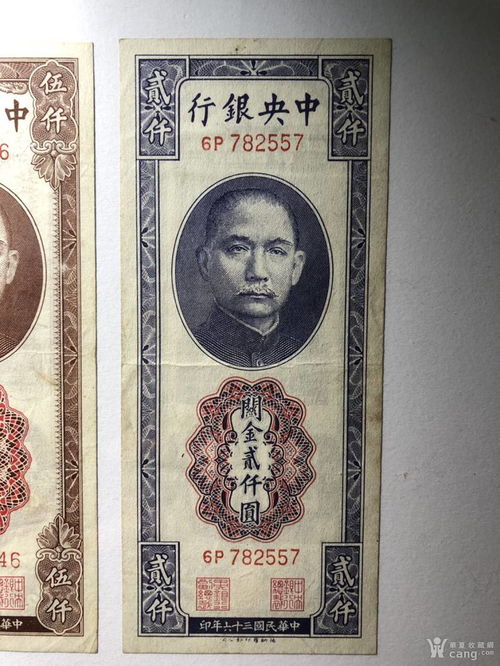 1947年德纳罗版关金券一套 