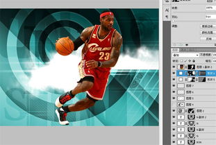PS教程 手把手教你绘制张力十足的詹姆斯篮球海报
