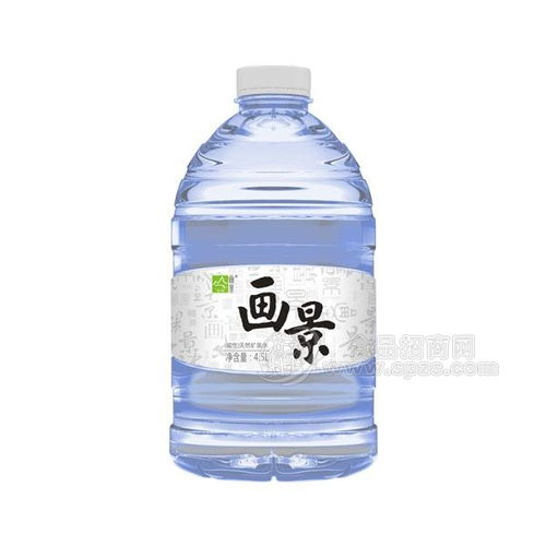 画景碱性天然矿泉水桶装4.5L