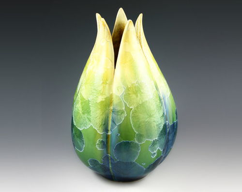 花黄绿色和蓝色花瓶,结晶釉陶瓷 是对生命 堆糖,美图壁纸兴趣社区 