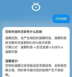 支付宝花呗还款逾期一天会怎样 