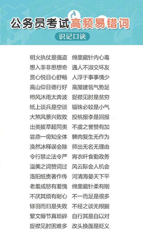 公务员考试两小时突破成语,高频易错成语使用口诀 词汇 