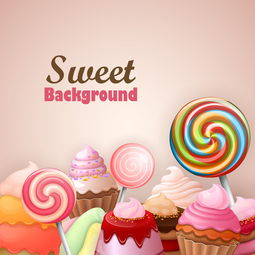 梦幻蛋糕甜品糖果背景 12529061 卡通 