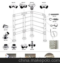 不锈钢扶手配件 楼梯扶手 踏板及配件 