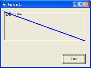 VB对标签控件画直线 斜线 点 可以指定颜色 