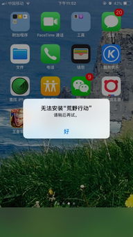 为什么我ios安装不了荒野行动 