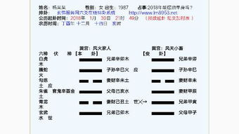 本人87年兔女,排卦看下18年会不会有姻缘结婚 