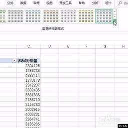 Excel数据透视表常用技巧 套用表格样式