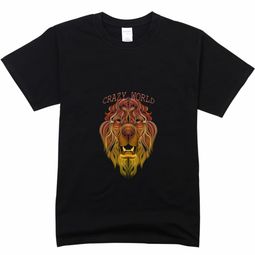 疯狂的狮子高档彩色T恤