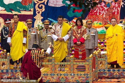 组图 不丹国王迎娶平民女子 大婚仪式简单隆重 