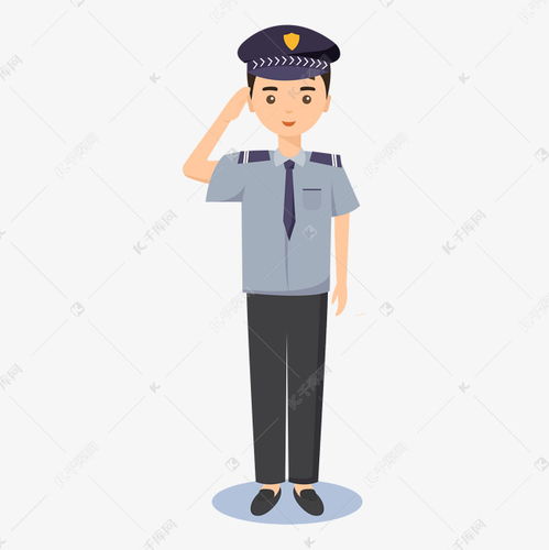 穿制服的警察简笔画 米粒分享网 Mi6fx Com