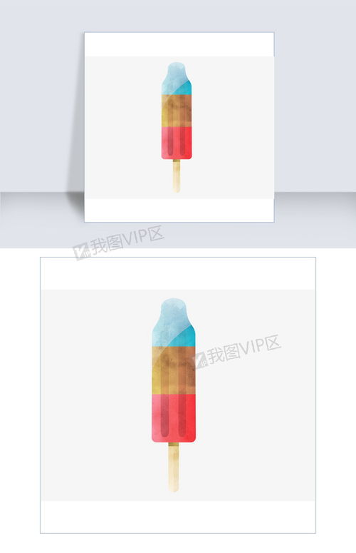 盛夏小清新水彩手绘冰淇淋图片素材 AI格式 下载 动漫人物大全 