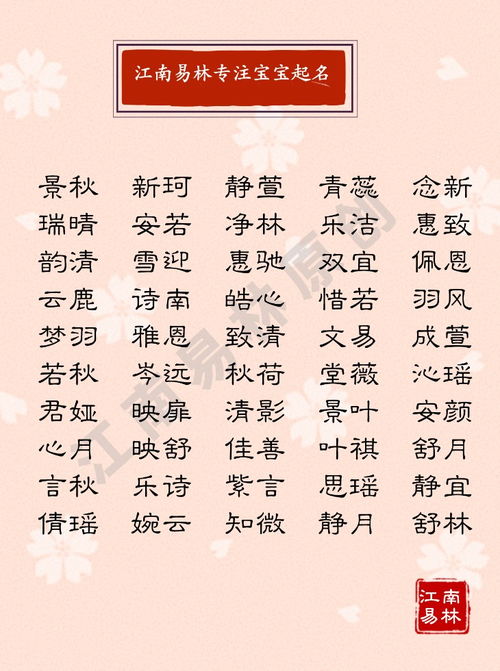 唐诗宋词中有诗意的女孩名字,个个诗情画意 妙不可言