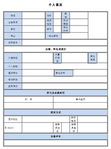 个人求职简历优秀范文