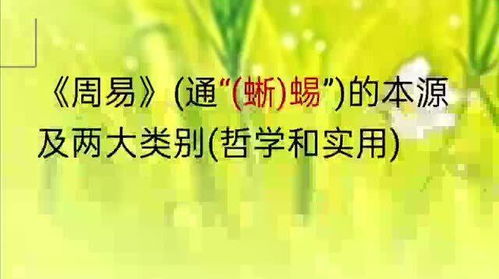 周易 的本源及两大应用分类哲学和实用 