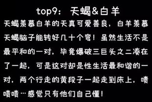 十二星座配对排行榜 神准啊有没有