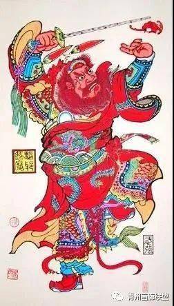 雅赏 著名画家张宜话午日钟馗画 在中国画中,钟馗是一个极富生命力的题材形象