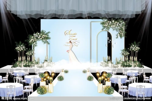 婚礼喷绘背景图片 