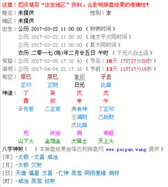 2017年3月22日上午11点出生是什么八字 