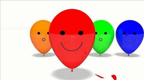 扎破彩色笑脸气球变出很多小球,学习颜色 