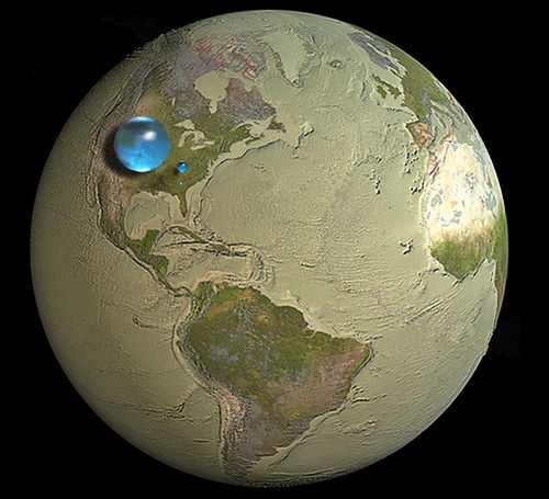 不要以为地球上的水很多,地球上所有的水,其实就只有这么一点