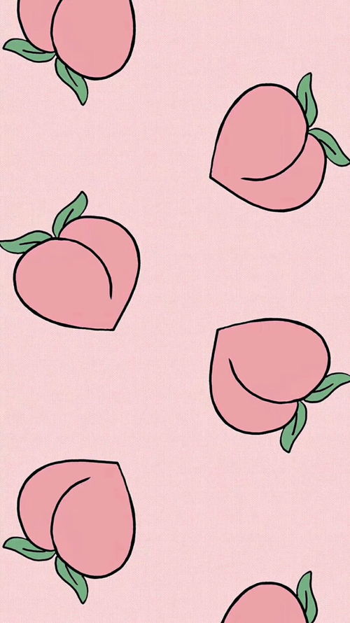 粉色桃子手机壁纸
