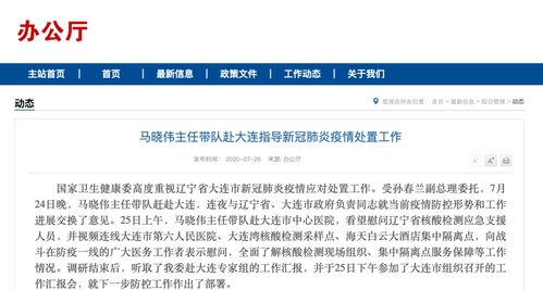 国家卫健委主任带队赴大连 疫情传染链扩至4省7城市