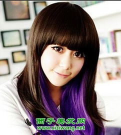 女生染紫色头发好看吗 女生甜美好看紫色头发效果图