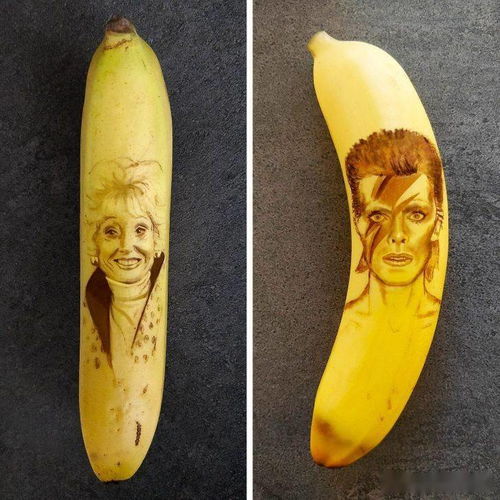 香蕉皮上的画,很有意思