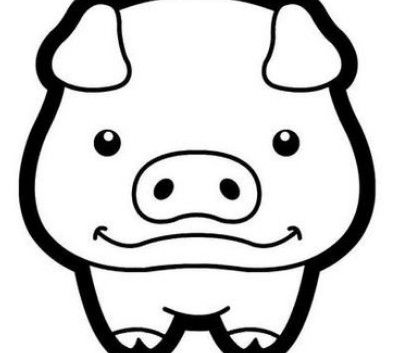 简易猪头画法可爱图片