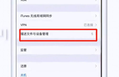 ios14苹果描述文件与设备管理在哪里
