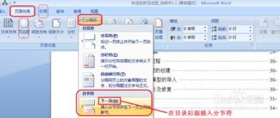 Word目录与正文页码页眉编辑技巧 