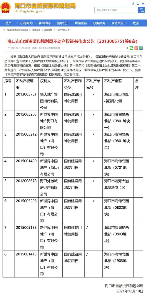 新世界中国地产（海口）有限公司是恒大的子公司吗