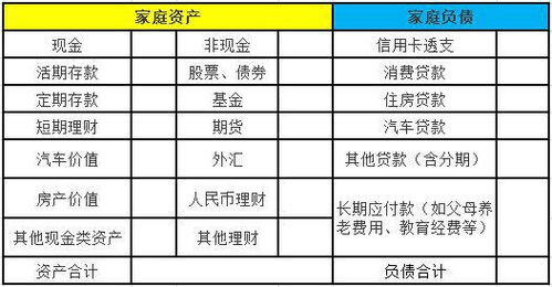 家庭资产负债表中的流动资产项目包括股票吗